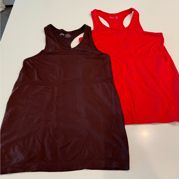 Zyia Active Tank Top Copper Charged Seamless Racerback Red and Brown - size L - Picture 1 of 11